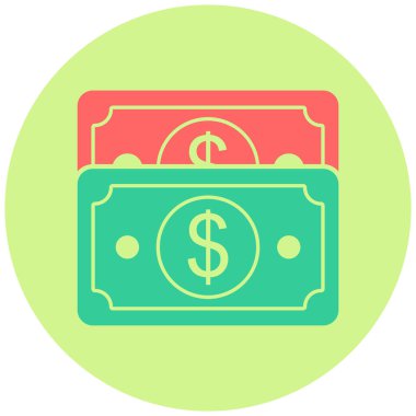 Kağıt para birimi. Web simgesi basit tasarım