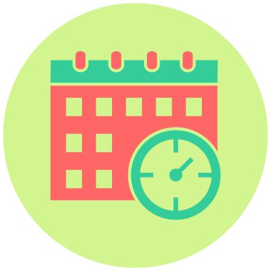 Zaman çizelgesi. Web simgesi basit illüstrasyon