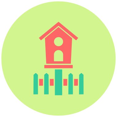 Kuş Evi web simgesi, basit illüstrasyon