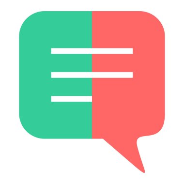 Konuş. Web simgesi basit illüstrasyon