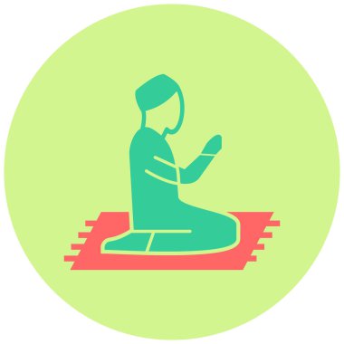 Dua eden simgenin vektör illüstrasyonu