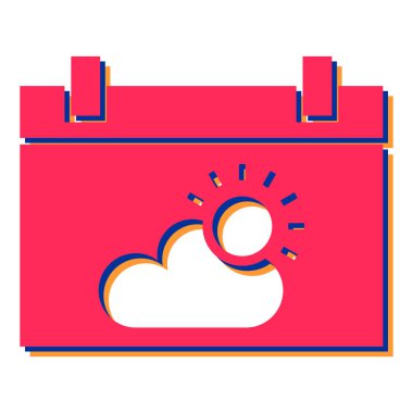 Bir takvim simgesinin vektör illüstrasyonu