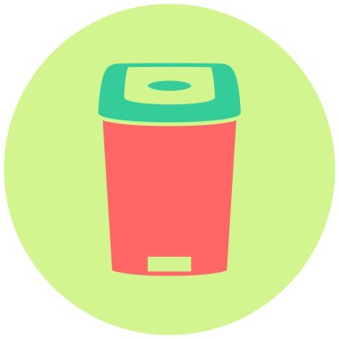 Çöp tenekesi. Web simgesi basit illüstrasyon