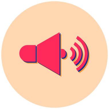 Konuşmacı. Web simgesi basit illüstrasyon