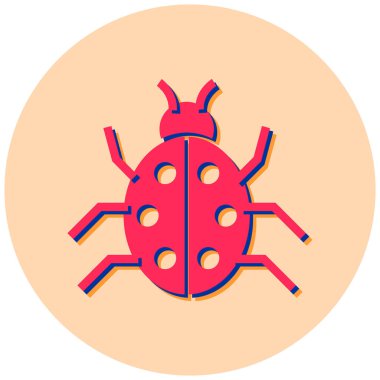 Böcek. Web simgesi basit illüstrasyon