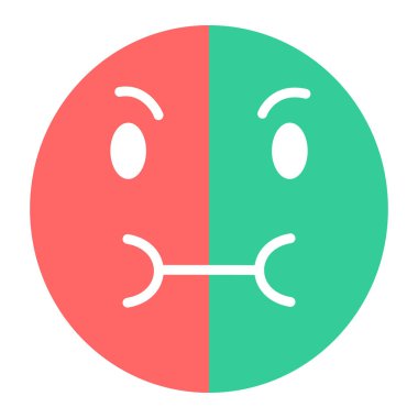 face emoticon vektör illüstrasyonu, simge