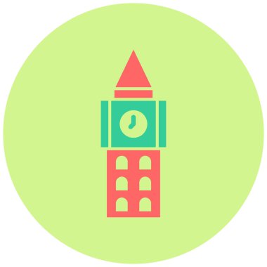 Saat Kulesi. Web simgesi basit tasarım