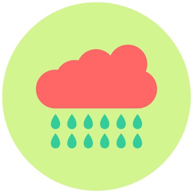 Yağmur. Web simgesi basit illüstrasyon