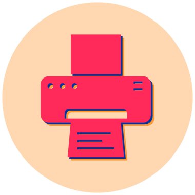 Yazıcı. Web simgesi basit illüstrasyon