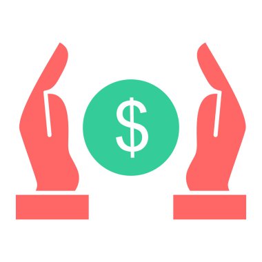 Dolar işareti simgesi, vektör çizimi