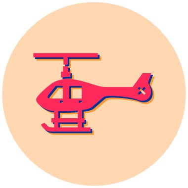Helikopter. Web simgesi basit illüstrasyon