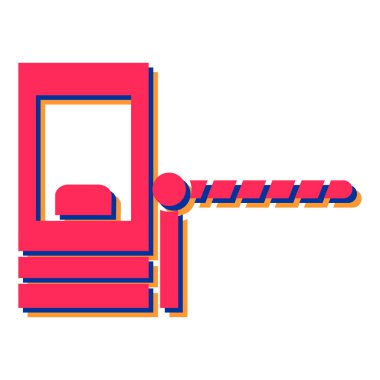 Bir tren simgesinin vektör illüstrasyonu