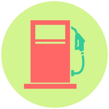 Yakıt istasyonu. Basit resimleme