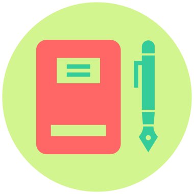 Not defteri. Web simgesi basit illüstrasyon