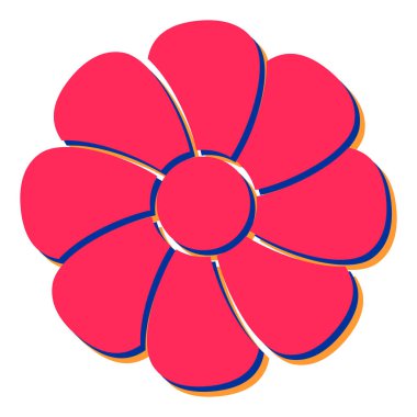 Çiçek ikonu. Web için çiçek vektör simgelerinin basit çizimi