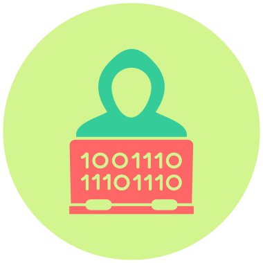 Hacking simgesinin vektör illüstrasyonu