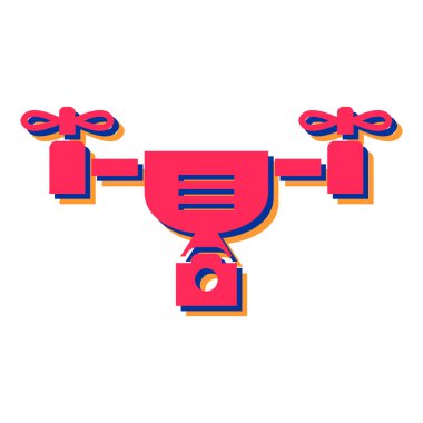 İHA kamera simgesi. vektör çizimi tasarımı