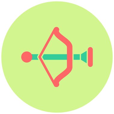 oyuncak okçuluk simgesi, vektör illüstrasyonu basit tasarım