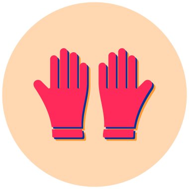 Eldiven. Web simgesi basit illüstrasyon