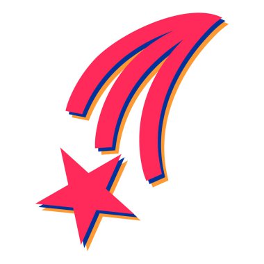 star with stars, vector illustration