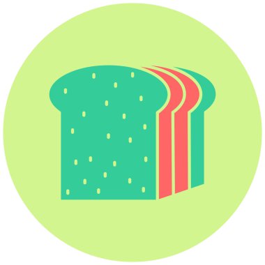 Ekmek. Web simgesi basit illüstrasyon