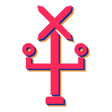 Bir çapraz simgenin vektör illüstrasyonu