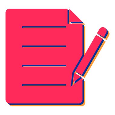 Kontrol listesi. Web simgesi basit illüstrasyon