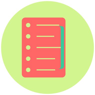 Not defteri. Web simgesi basit illüstrasyon