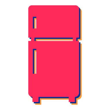 Buzdolabı simgesinin vektör illüstrasyonu