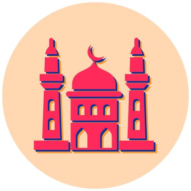 Cami. Web simgesi basit illüstrasyon