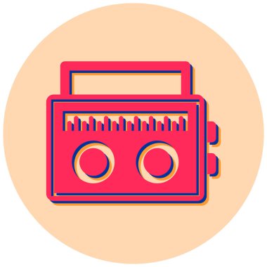 Müzik çalar. Web simgesi basit tasarım