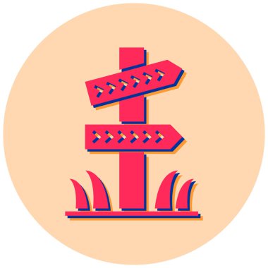 Bir geminin düz tasarımının vektör çizimi