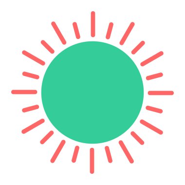 Güneş Simgesi Vektör illüstrasyonu