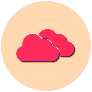 Bulut. Web simgesi basit illüstrasyon