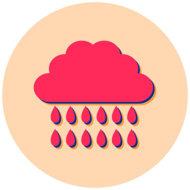 Yağmur. Web simgesi basit illüstrasyon