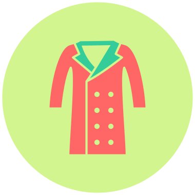 Palto düz vektör simgesi