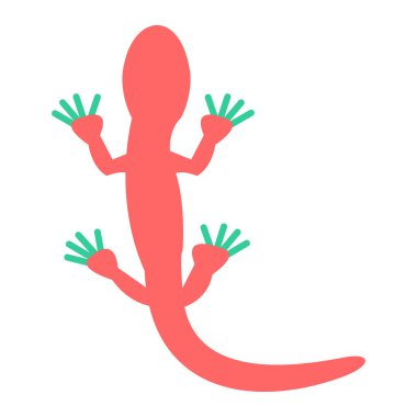 Kertenkele simgesinin el çizimi vektör çizimi