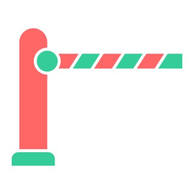 Bariyer. Web simgesi basit illüstrasyon