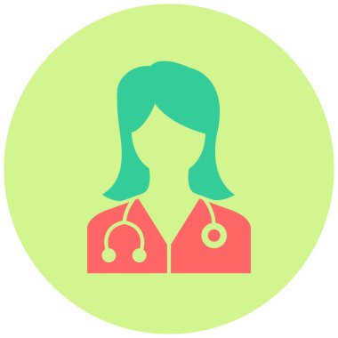 Doktor. Web simgesi basit illüstrasyon