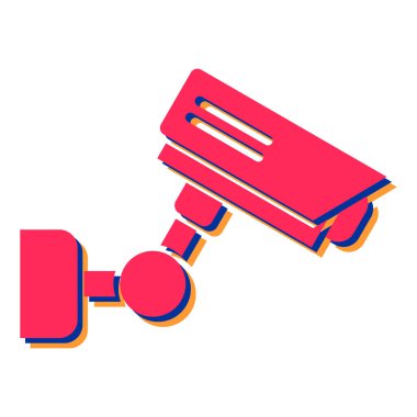 Güvenlik sistemi simgesi vektör illüstrasyon grafik tasarımı