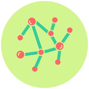 Molekül. Web simgesi basit tasarım