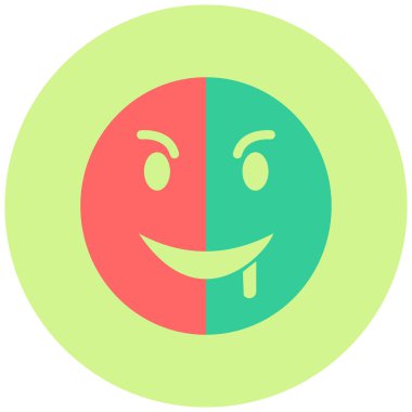 Ağzı sulanmış surat ifadesi. Basit resimleme