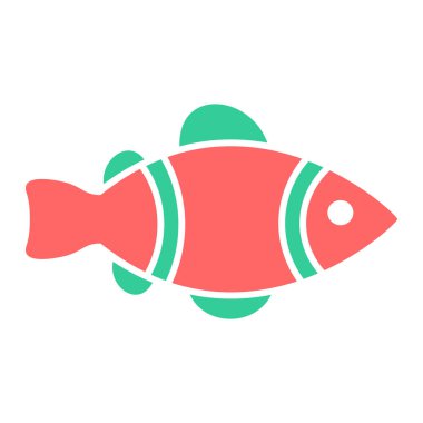 balık simgesi vektör illüstrasyonu