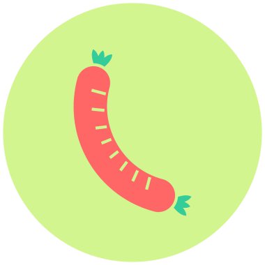 Sosis. Web simgesi basit illüstrasyon