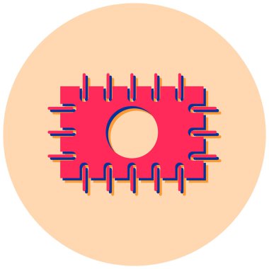 Çip. Web simgesi basit illüstrasyon