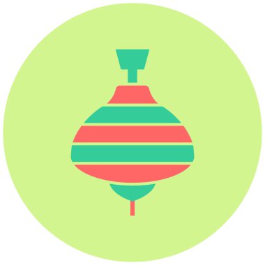 Dönen Üst simgesinin vektör illüstrasyonu