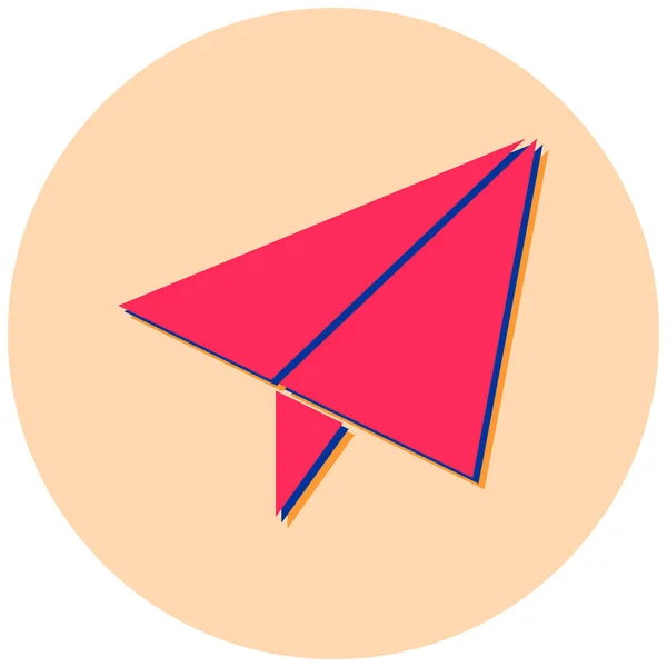 紙飛行機 シンプルなデザイン — ストックベクタ