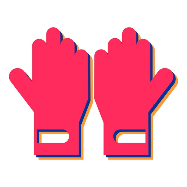 Ikona Rękawiczek Baseballowych Zarys Sprzętu Sportowego Wektor Ilustracja Symbol Projektowania — Wektor stockowy