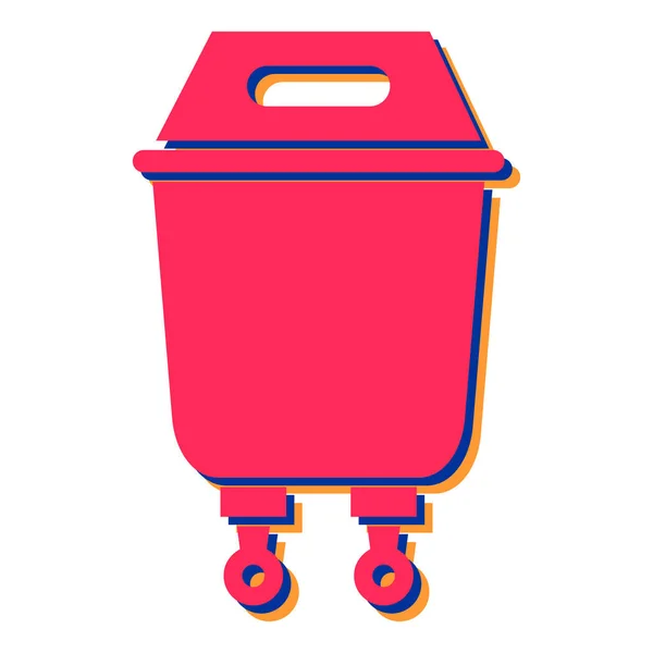 Ícone Lata Lixo Ilustração Simples Elementos Estoque Símbolo Vetor Balde —  Vetores de Stock