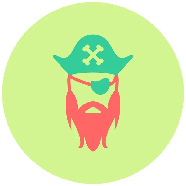 Icône Vectorielle Pirate Illustration Moderne — Image vectorielle